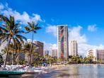 OAHU, HI - JUNE 22 -The Rainbow Tower at the Hawaiian Hilton Village on Waikiki beach on June 22, 2013. The Hawaiian Hilton Village is very popular with families traveling to Hawaii.; Shutterstock ID 187974494; Project/Title: 20 Best Places to Celebrate Ne