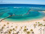 Famous Waikiki Beach on the Hawaiian island of Oahu.