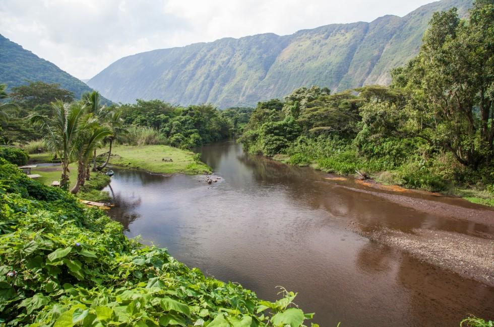 View of Waipio Valley, Big Island, Hawaii.