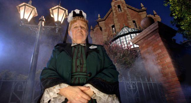 "GHOST" RELATIONS:  The Haunted Mansion at the Magic Kingdom is one of the most beloved attractions at Walt Disney World Resort in Lake Buena Vista, Fla.  Pictured:  Ginger, one of the "friendly faces" guests encounter along the way, st