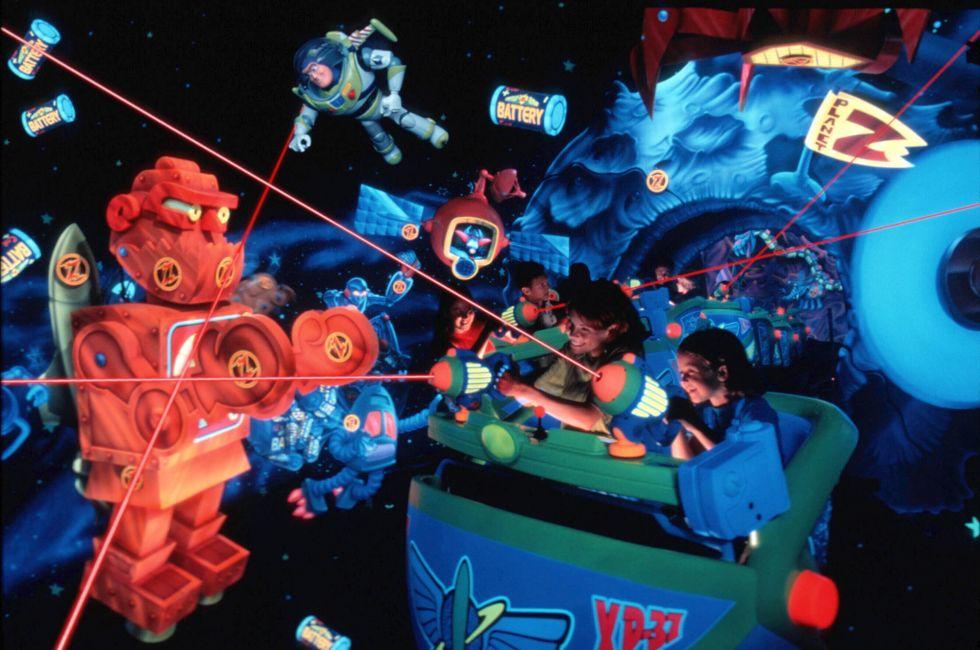 BATTERIES NOT INCLUDED — Buzz Lightyear’s Space Ranger Spin – located in the Magic Kingdom at Walt Disney World Resort in Lake Buena Vista, Fla., transports guests into the playful world of “Toy Story,” Disney and Pixar&#