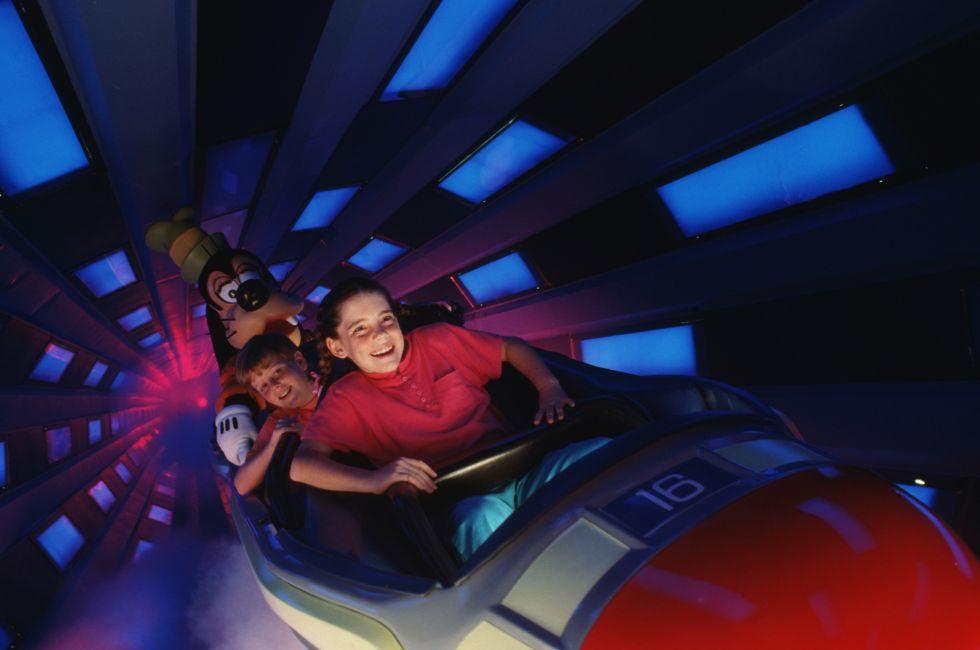 BLAST OFF! — Rising 183 feet above the futuristic Tomorrowland