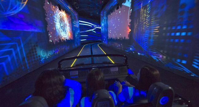 Test Track Presented by Chevrolet features an all-new ride experience, including an interactive pre-show area completely retooled and re-imagined. The sleek new ”Chevrolet Design Center” invites guests to create their own virtual custom-conce