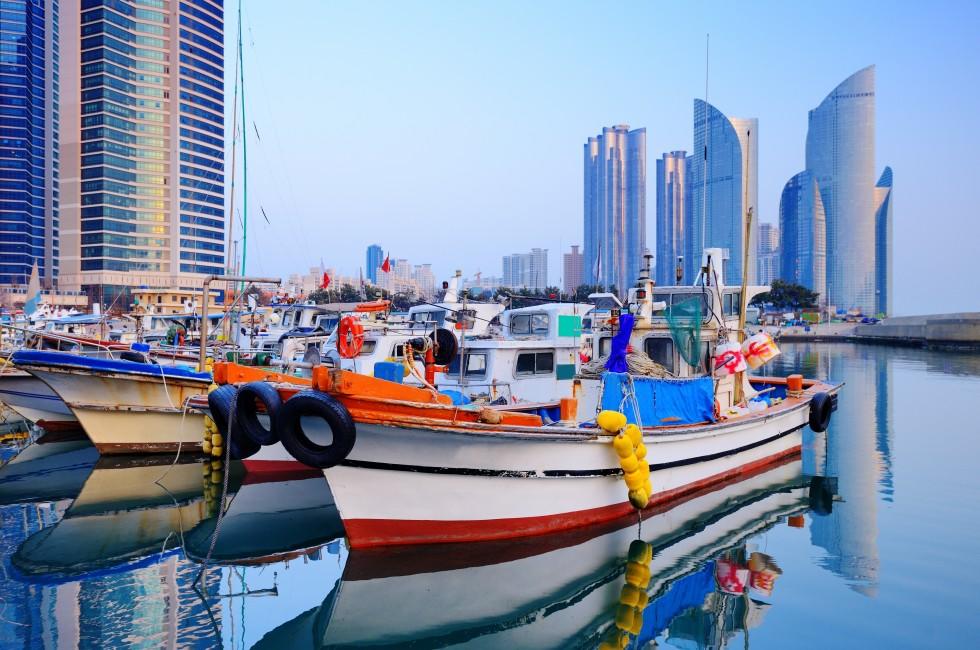 Boats at Haeundae, Busan, 