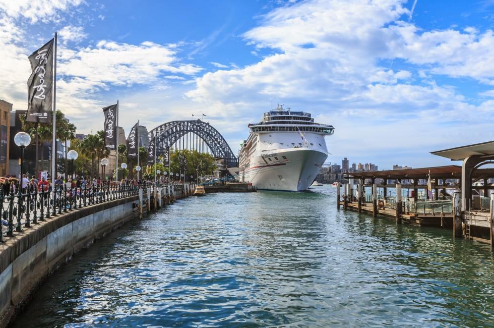 SYDNEY - MAY 10: Cruise ship at Sydney harbour on May 10, 14 in Sydney. Sydney harbour is the maritime hub for the city of Sydney, Nova Scotia. Located on the South Arm.; 