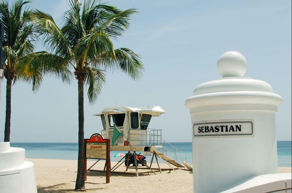 Life Guard Station at Sebastian Street, Fort Lauderdale, Florida
