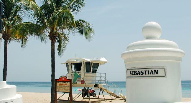 Life Guard Station at Sebastian Street, Fort Lauderdale, Florida