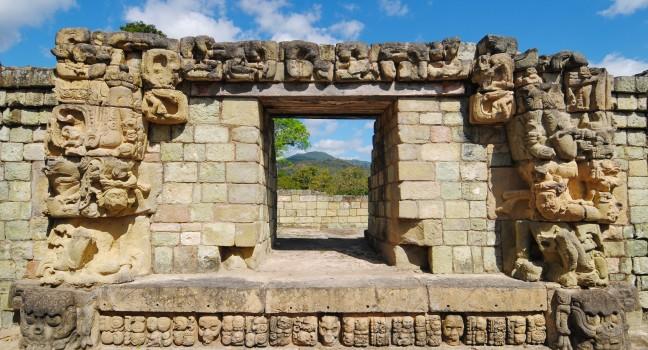 Western Honduras, Archeological Park in Copan, 2011 - One of the temples. 