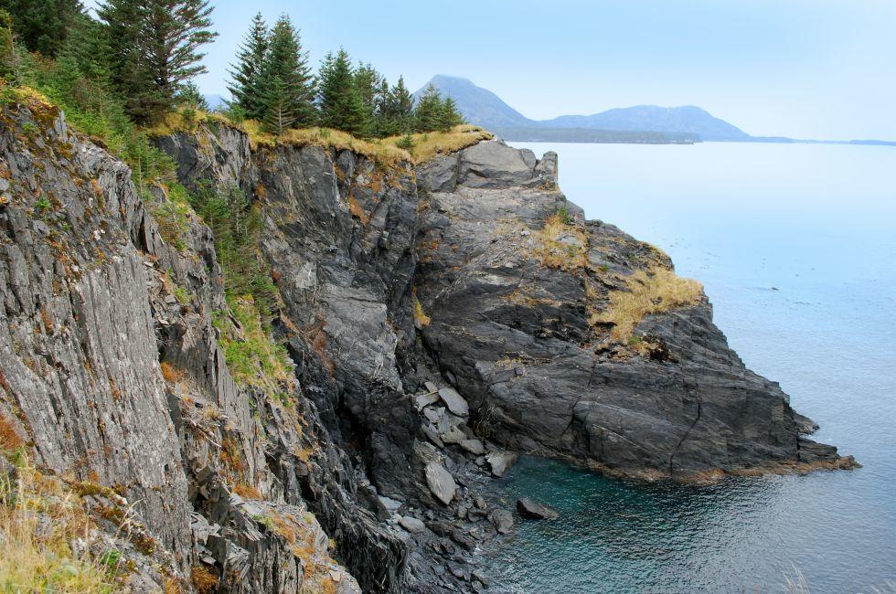 Cliffs at Kodiak Island, Alaska.
