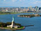 NEW YORK - OCT 15: Aerial view of the Statue of Liberty and Ellis Island on Oct 15 2010. From 1892 to 1954, over 12 million immigrants entered USA through the portal of Ellis Island in New York Harbor; Shutterstock ID 151423415; Project/Title: 10 Things NO