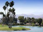 Rancho Mirage, California, usa Ã¢?? april 2, 2015 : View of the golf course during the first round of ANA inspiration golf tournament, lpga tour, at the Mission Hills country club, in Rancho Mirage, ca