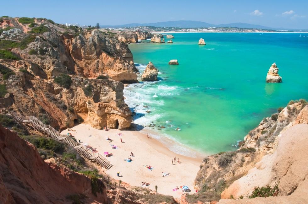The beach on Algarve coast