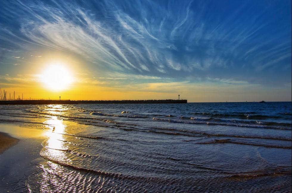 seascape near the marina in Israel, Ashdod; 