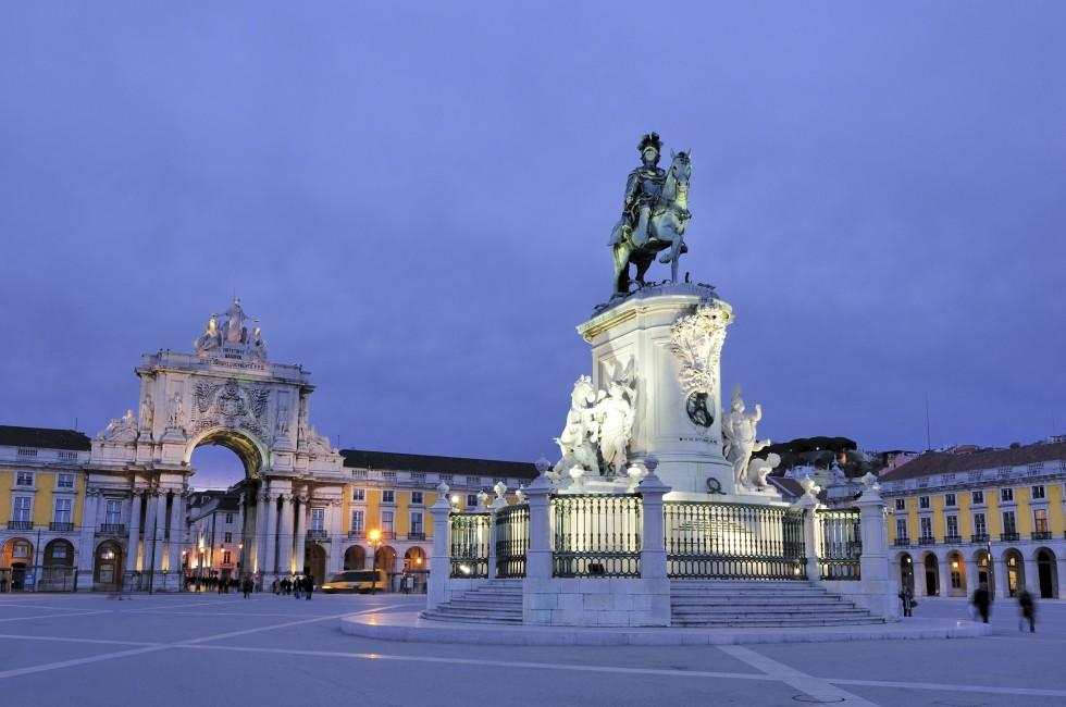 The Praca do Comercio or Commerce Square is located in the city of Lisbon, Portugal. Situated near the Tagus river, the square is still commonly known as Terreiro do Paco or Palace Square 