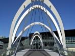 Modern Footbridge over the Yarra River at Melbourne's Convention and Exhibition Centre