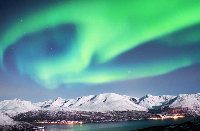 aurora boreale ad alta risoluzione